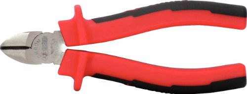 KS Tools 115.1012 - Pince Coupante de Côté à Poignées Bi-Composants Ergotorque® - L. 160 mm - Pince Coupe Cable avec Poignée en Bi-Matière - Pince Bricolage en Chrome Vanadium Ultra Résistant