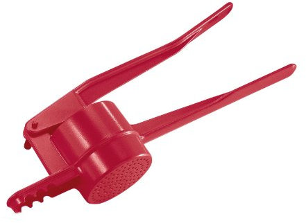 Westmark Prensa para pasta / patatas, Con agujeros redondos, Aluminio fundido a presión, Longitud: 41 cm, Spätzlepress, Rojo, 6110223R