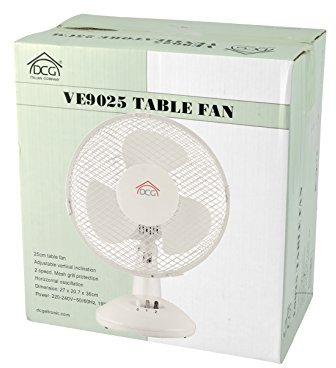 Ventilatore da tavolo oscillante 2 velocità diametro 25 cm DCG VE9025