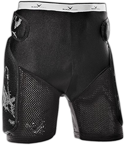 Black Crevice Unisex Protektorshort I Protektorenhose Herren & Damen I Bestmöglicher Schutz des Steißbeins I Ski-Protektor mit Polsterung an Oberschenkel & Hüfte I Ski- & Snowboard-Schutz