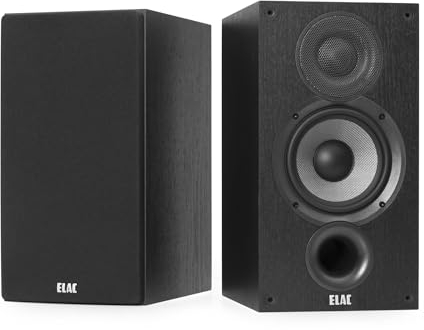 ELAC Debut 2.0 B5.2 Bücherregal-Lautsprecher, Schwarz, 1 Paar