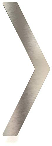 Edelstahl Pfeil-Schild für Hinweis- & WC-Schilder - selbstklebend & pflegeleicht - Richtung universal rechts oder links P-01-E