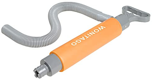 LINGVUM Manual Bilge Pump for Kayak, Canoe and Boat, 17 Portable Siphon Hand Water Pump for Kayaks with Reversible Hose, Orange