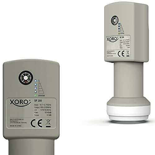 XORO SF 200 Digitales Twin LNB mit eingebautem SAT-Finder und Kompass | Zwei Satelliten-Receiver können direkt angeschlossen werden. Ausrichtung der Antenne ohne zusätzliche Hilfsmittel möglich.