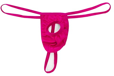 VemeFufu Masculino Tanga Tanga Hombre Sexy Ropa Interior C String G Slip Hombres Hot Cintura Baja Elásticos Thong Bragas, fucsia, Talla única