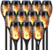 LQWELL Solar Lights Solar Torch Light for Outdoor Garden 12 Pack 12 LED Solar Lamp with Realistic Flame Effect IP65 Waterproof Garden Torches Solar Pathway Backyard Lawn Lighting (12 Pack)