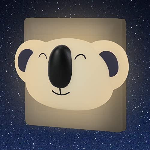 Baby Night Light Plug in Wall, Photocell, Koala Lamp for Nursing | LED Nightlight, Warm Soft Glow, Nursery Breastfeeding Lamp, Newborn Essentials, Toddlers Bedroom Night Lamp