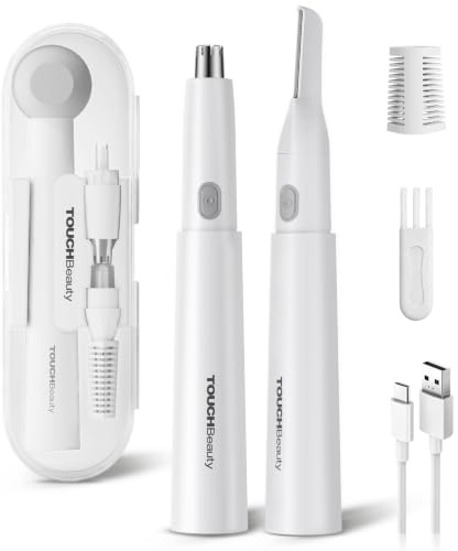 TOUCHBeauty Nasenhaartrimmer für Frauen-Upgraded All-in-One Gesichtshaartrimmer mit 11.000 U/min starkem Motor, wiederaufladbar, IPX7 wasserdicht, für Gesicht, Ohren, Nase und Augenbrauen