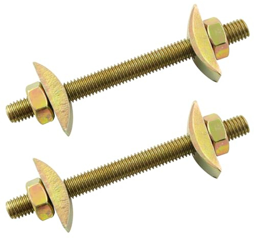Pro Bamboo Kitchen 2 Sets Furniture Countertop Connectors Screws Half Moon Pads Nuts Large Classroom Countertop Combination Connectors Table Fasteners for Headboards Footboards Bed Rails Sideboards