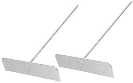 CONGARTENO 2 piezas Espátula para Crepes de Acero Inoxidable Esparcidor de Masa Forma de T de Herramienta Práctica para Hacer Crepes y Panqueques Cocina Doméstica