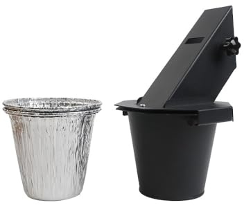 Homeponnew Juego de bandejas de goteo para parrilla con 2 forros de aluminio reemplazables, tubo cuadrado de 1.6 pulgadas de ancho para una gestión eficiente del aceite, diseño estable para cocinar al