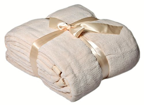 Hillfield® by Viva XL Microfaserdecke Kuscheldecke Tagesdecke, 240 x 220 cm (Cremeweiß, 240 x 220 cm)