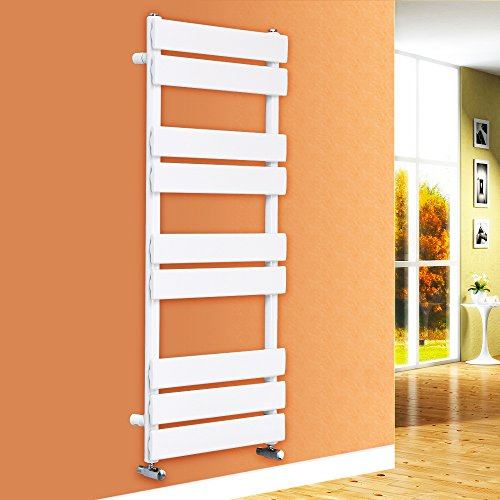 NRG 1000x450 Flat Panel Heated Towel Rail Bathroom Rad Radiator Gloss White