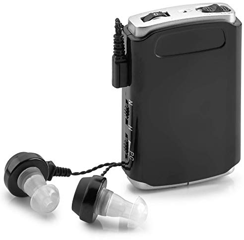 Sound Amplifier - Pocket Sound Voice Enhancer Device with Duo Mic/Ear Plus Extra Headphone and Microphone Set, Personal Hearing Amplifier Device by MEDca