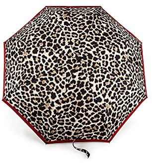 Fulton Minilite Ombrello, Lusterous Leopard Print, Forte Leggero Telaio Resistente al Vento, multicolore, Taglia unica, Classico