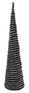 Albero di Natale INNEVATO Slim Richiudibile Pop-UP 180 cm Innevato con Base a Croce in Metallo Decorazioni Natalizie PUNTE BIANCHE