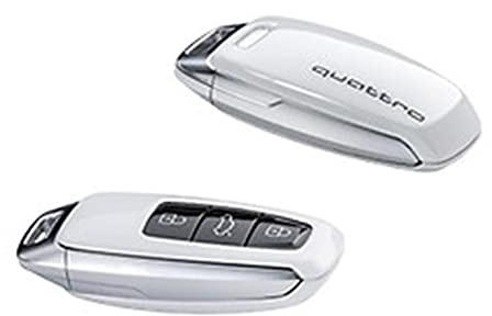 Audi 4N0071208BS9R Schlüsselblende Cover, mit Quattro Logo, nur für Schlüssel 8Y0959754 4N0959754 (gletscherweiß)