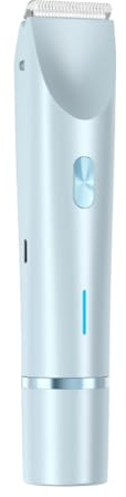 Intimrasierer für frauen, Rasierer Damen Elektrisch IPX7 Wasserdicht Wiederaufladbarer Rasierer Gesichtsrasierer Frauen Intimrasierer Doppelkopf-Rasierer für Frauen für Verschiedene Körperteile (Blau)