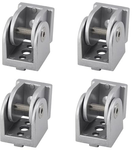 3030 Aluminum Profile Flexible Extrusion Pivot Joint Fittings Movable Hinge Connector 180 Degree Adjustable Pivot Joint (4 Pack)