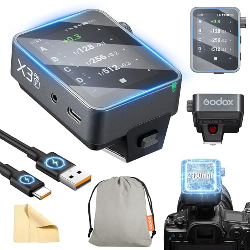 Godox X3PRO-F X3PRO F Wireless Flash Trigger for Fujifilm TTL 2.4GHz HSS Built-in Blueetooth App Control LCD Touchscreen TCM Function Camera Remote Trigger for Fujifilm