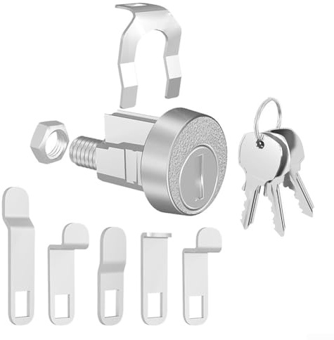 Verrou de boîte aux lettres de rechange pour L1172C avec 3 clés différentes, cylindre en alliage de zinc et 5 plaques de verrouillage pour une sécurité fiable de boîte aux lettres