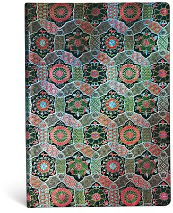Paperblanks - Heilige tibetische Stoffe Chakra - Notizbuch Midi Liniert (Sacred Tibetan Textiles), Midi (180 x 130): Lined Midi