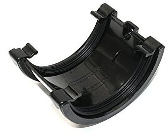 Marshall Tufflex Union Bracket / Joiner for 114mm Squareline gutter system RWSU1 White, Black, Brown, Clay Brown (BLACK) by Marshall Tufflex
