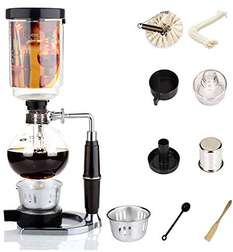 Sifone Caffettiera Stile Giapponese Vetro Pot Percolatori 1-3 Tazze