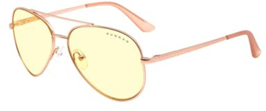 Gunnar Gaming and Computer Eyewear - Maverick, Gunmetal frame, Lens Tint: Amber (Blocks 65% Blue Light & 100% UV Light) - Blue Light Blocking Glasses - Patented lens - Reduce eye strain & dryness