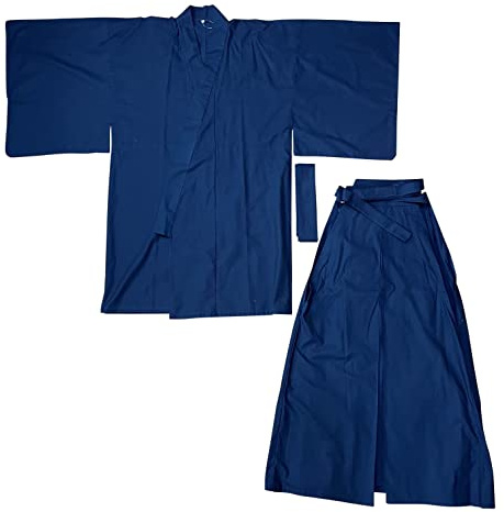Edoten Giapponese Samurai Hakama Uniforme, Navyxl, X-Large