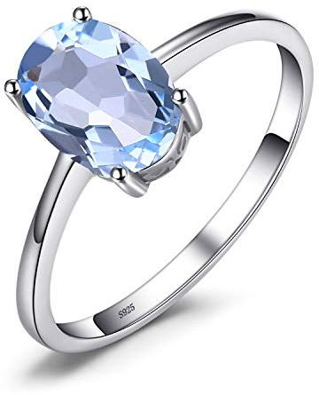 JewelryPalace Äkta ädelsten Granat Citrin Peridot Blå Topas Ametist Ringar, Förlovningsring Löfte Solitaire Förlovningsring Silver 925 Damer, Silverringar Damer Ringförslagsringar, Damsmycken 55