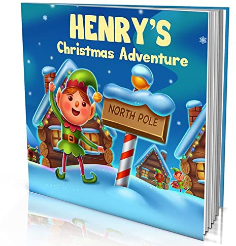 Personalized Story Book by Dinkleboo -Christmas Adventure - for Kids Aged 0 to 8 Years Old - A Story About Your Child Riding with Santa Claus on Christmas Eve as he Delivers All The Presents