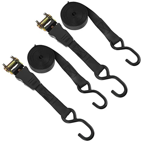 Alipis 2 Juegos Cinturones de Sujeción para Equipaje y Carga de Cinchas Ajustables Negro para Automóviles y Motocicletas Resistentes y Duraderos Asegurar y Maletas