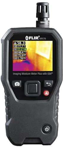 FLIR MR176 - Thermal Imaging Moisture Meter - with IGM (Infrared Guided Measurement), Replaceable Hygrometer, Pin and Pinless