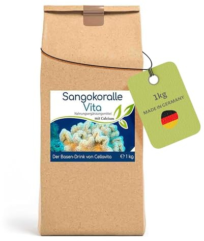 CELLAVITA - Sangokoralle Vita Calcium + Magnesium 1 kg - Natürliche Calciumquelle für den Körper aus SANGO Meereskorallen im 2:1 Verhältnis - Zusatzstofffreies & natürliches Nahrungsergänzungsmittel