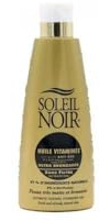 Soleil Noir - Huile Ultra-Bronzante Vitaminée sans Filtre - Peaux Très Mates et Bronzées - 97% d’Ingrédients Naturels - Fabrication Française - Flacon avec Capsule Service, 150 ml