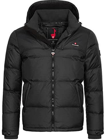 Höhenhorn - Piumino invernale da uomo Bristen, imbottito, Nero , L