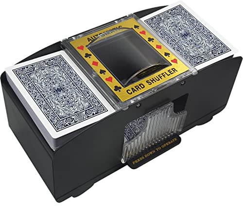 TAAVOP Automatisk kortblandare, 1-2 däck batteridriven elektrisk pokerkortblandare, för spelkort/UNO