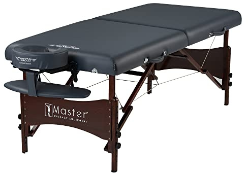 Master Massage 71 cm NewPort mobil hopfällbar massagesäng massagebänk massagebänk sminkstol av trä kungsblå