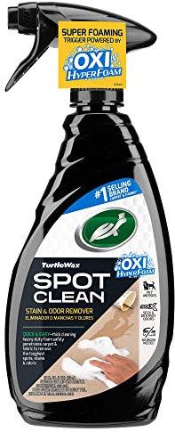 Turtle Wax 54049 - Eliminador de manchas y olores, 500 ml, potente limpiador OXI HyperFoam sin aerosol para alfombras, tela, tapicería, elimina manchas difíciles, desodoriza con tecnología Odor-X