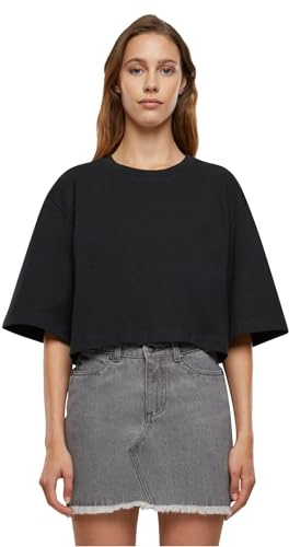 Urban Classics Maglietta da Donna Heavy Organic Oversized Cropped Tee T-Shirt, Nero, M