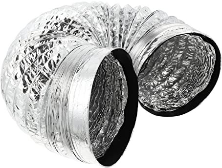 Tuyau D’aération en Feuille D’aluminium Flexible Cuisine, Argenté