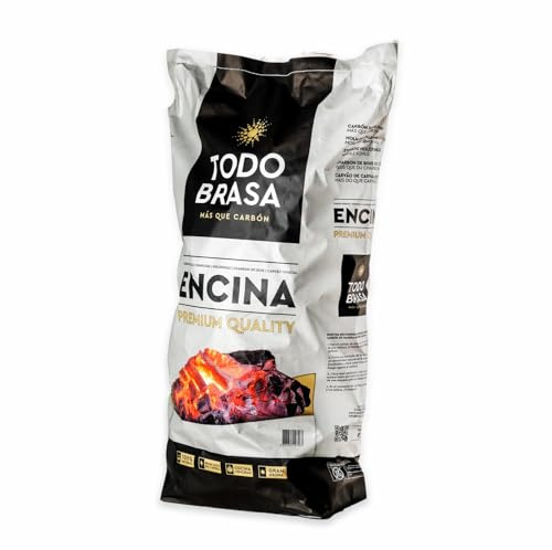 Peyca Carbon Vegetal de Encina Premium - Todobrasa. Gran Poder calorifico. Gran duracion. Ideal para BBQ, Parrilla y Horno. (15KG)