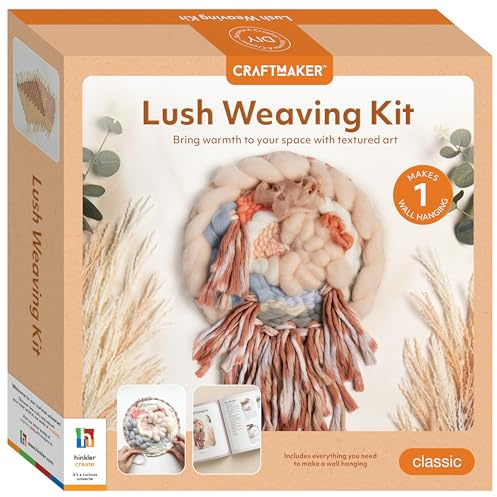 Kit de tejido exuberante para hacer manualidades, proyectos de tejido para adultos, hilo y aro incluidos, patrones paso a paso, artes y manualidades creativas, decoración bohemia para el hogar