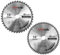 2 x Saxton TCT Circular Wood Saw Blade 250mm x 30mm 40 & 60T for Bosch, Makita etc fits 255mm saws