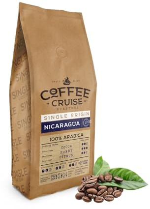 COFFEE CRUISE Nicaragua Coffee Beans 1kg - Medium Roasting - Aroma Caramel and Honey - For All Coffee Machines - 100% Arabic
