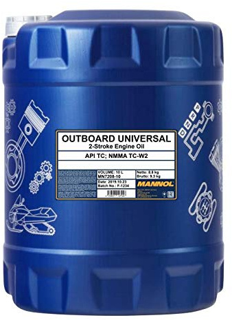 MANNOL 10 Liter, Outboard Universal API TC-W2 Boot Motoröl 2 Takt Mischöl