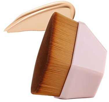 Foundation Brush, Daubigny Iron Type Makeup Brush for Face Blush Liquid Powder Foundation Brush for Blending Liquid, Cream or Flawless Powder Cosmetics with Protective Case (Pink)