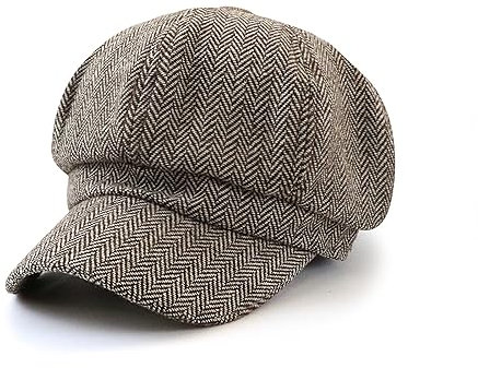 QI YUAN Gorro de globo para mujer, de invierno, para Newsboy (marrón claro), marrón claro, 56