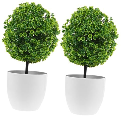 STOBAZA 6 Piezas Bolas De Plantas Decorativas Árbol Falso Aire Bolas Decorativas Plantas Falsas Arboles Topiarios Artificiales Arbusto De Plantas Artificiales Árbol De Boj Falso